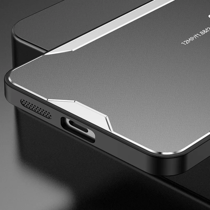 For Honor X60 5G Phone Case Aluminium Alloy TPU PC Back Cover - Silver