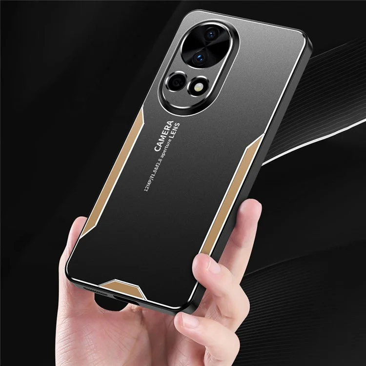 Чехол для телефона Huawei nova 13 из алюминиевого сплава + ТПУ + поликарбонат - золотой