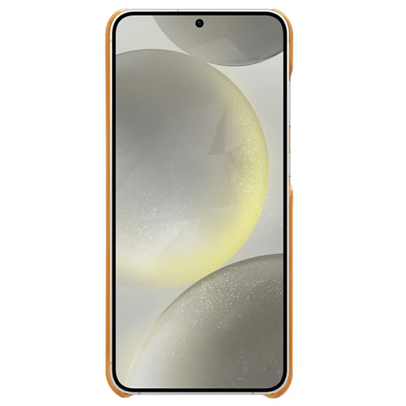 Voor Samsung Galaxy S25+ Hoesje met Dubbele Kaartslots PU Leer + Harde PC Telefoonhoes - Oranje
