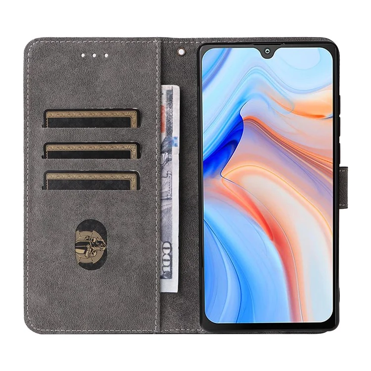 Para Cubot P50 Wallet Case RFID Blocking PU Leather Cover Stand View - Preto