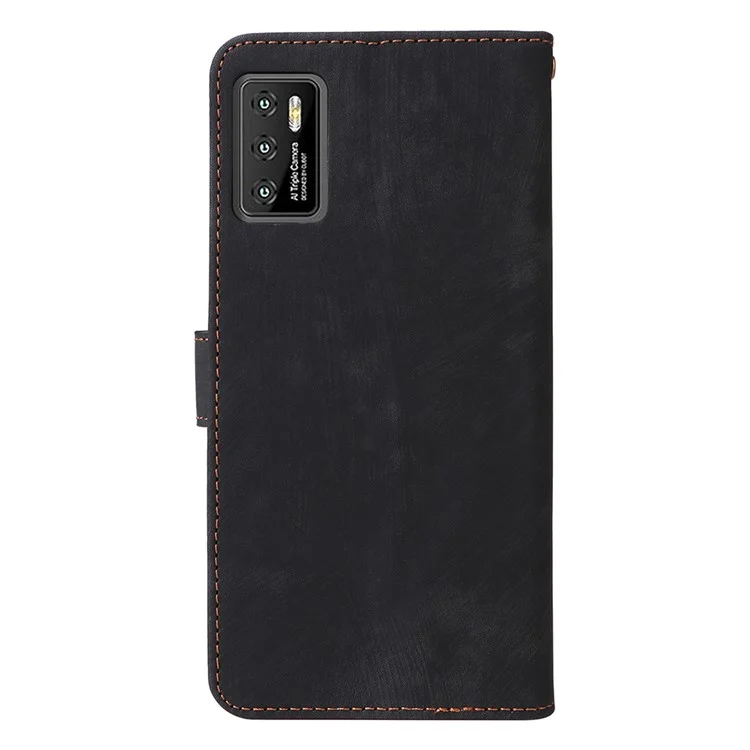 Para Cubot P50 Wallet Case RFID Blocking PU Leather Cover Stand View - Preto