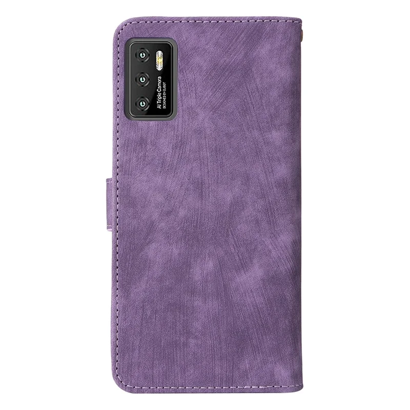 For Cubot P50 Wallet Case RFID Blocking PU Leather Cover Stand View - Purple