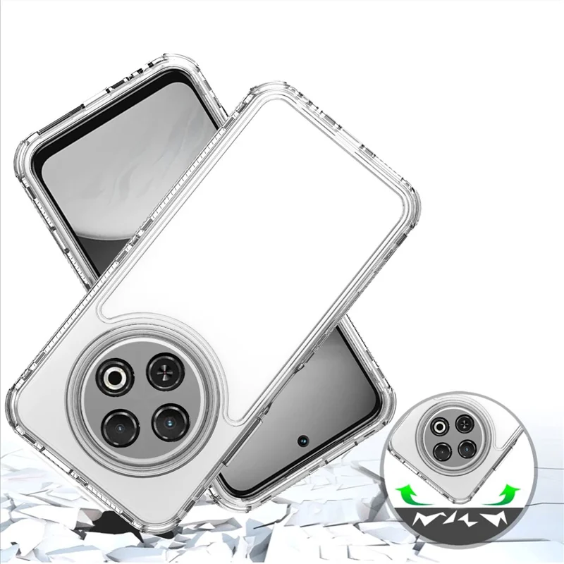 Funda para TECNO Spark 30C 4G, antiarañazos, de acrílico + TPU, cubierta de teléfono transparente