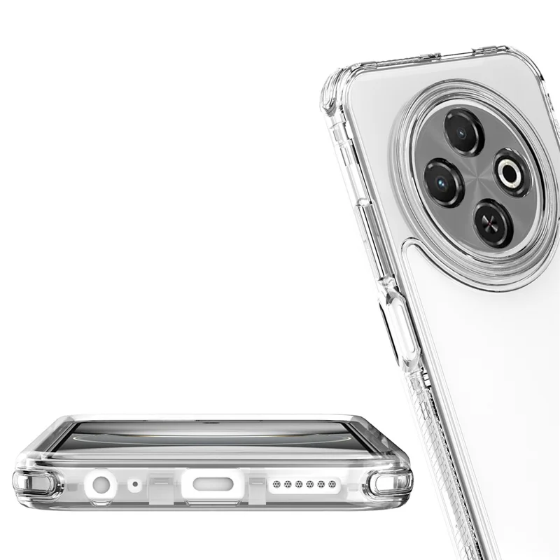 Funda para TECNO Spark 30C 4G, antiarañazos, de acrílico + TPU, cubierta de teléfono transparente