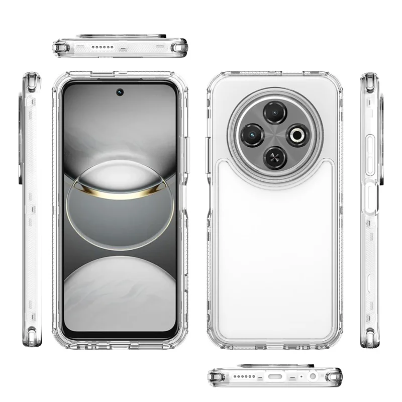 Funda para TECNO Spark 30C 4G, antiarañazos, de acrílico + TPU, cubierta de teléfono transparente