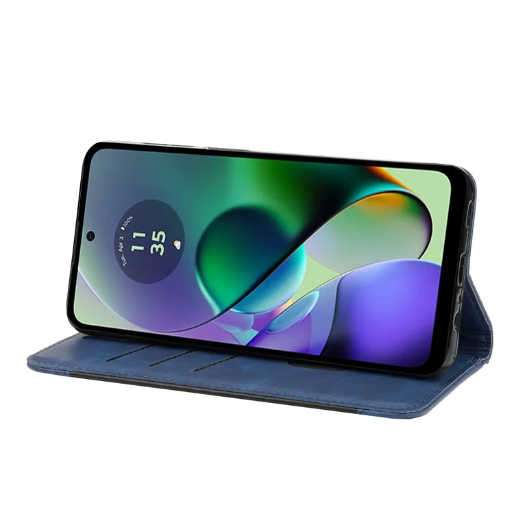 Para Samsung Galaxy A06 Case PU Leather Shockproof Protection Wallet Phone Cover - Azul