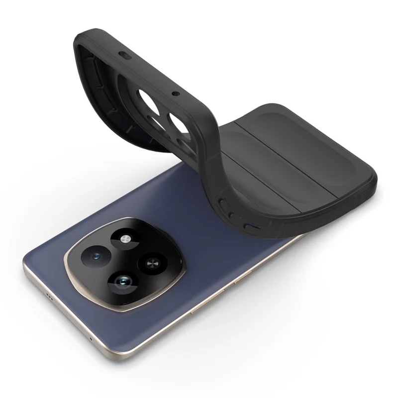 For Realme P2 Pro 5G Case Anti-Drop Soft TPU Rugged Phone Back Cover - Black