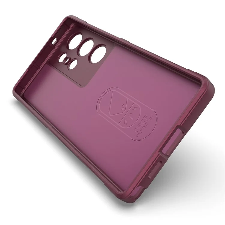 Для Samsung Galaxy S25 Ultra Case Anti-Drop Soft TPU Rugged Phone Back Cover - Винно-красный