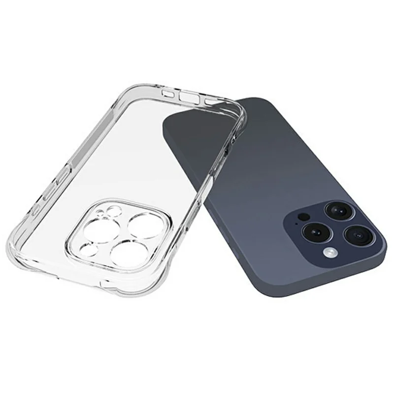 For iPhone 16 Pro Clear Phone Case 2.0mm Thickness Shockproof TPU Phone Cover