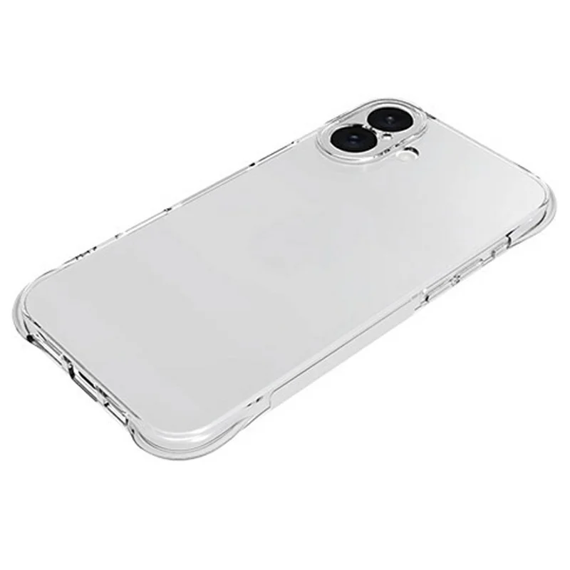 For iPhone 16 Plus Clear Phone Case 2.0mm Thickness Shockproof TPU Phone Cover