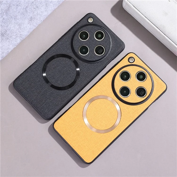 Custodia per Oppo Find X8 Pro 5G a prova di caduta TPU + Cloth Back Phone Cover compatibile con MagSafe - Arancione