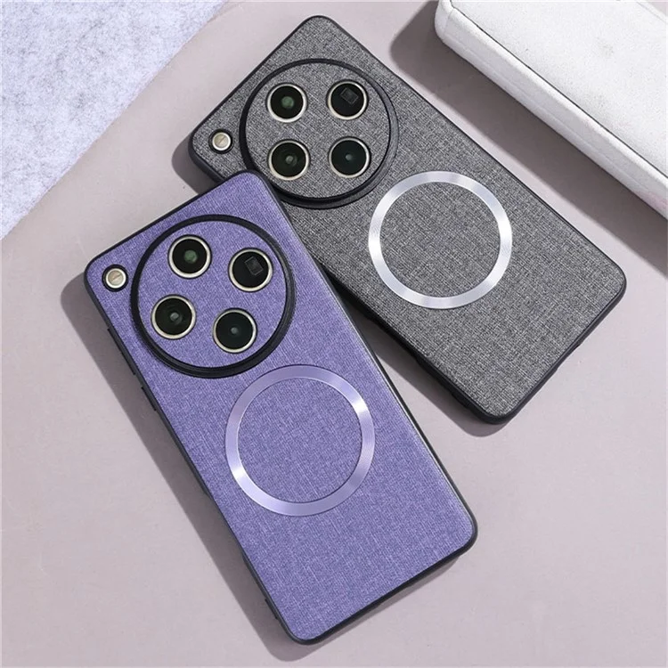 Custodia per Oppo Find X8 Pro 5G a prova di caduta TPU + Cloth Back Phone Cover compatibile con MagSafe - Arancione