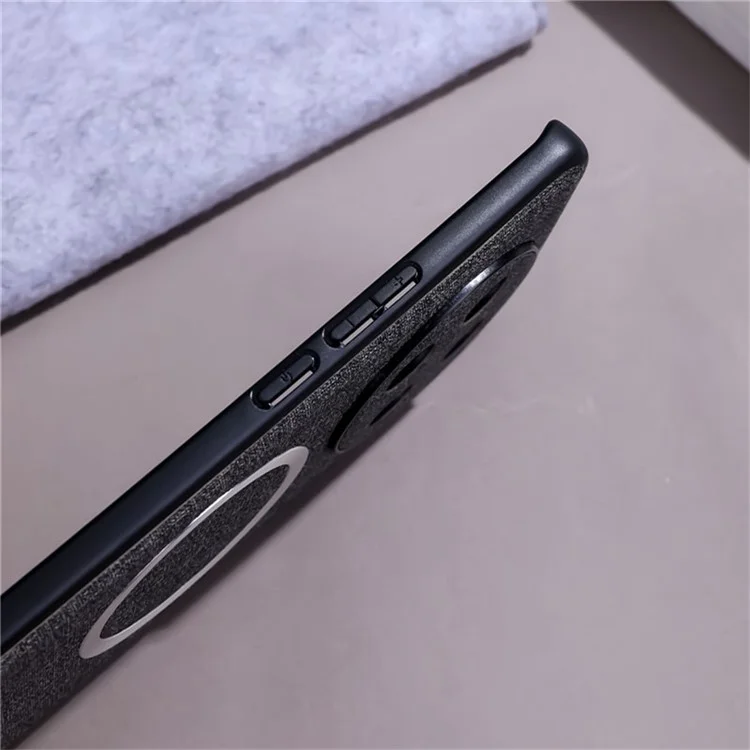 For Honor Magic7 Lite 5G / X9c 5G / X60 Pro 5G Case Drop-Proof TPU+Cloth Back Phone Cover Compatible with MagSafe - Grey