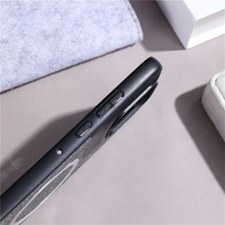 For Motorola Edge 50 Neo 5G / Moto S50 5G / Thinkphone 25 5G Case Drop-Proof TPU+Cloth Back Phone Cover Compatible with MagSafe - Grey