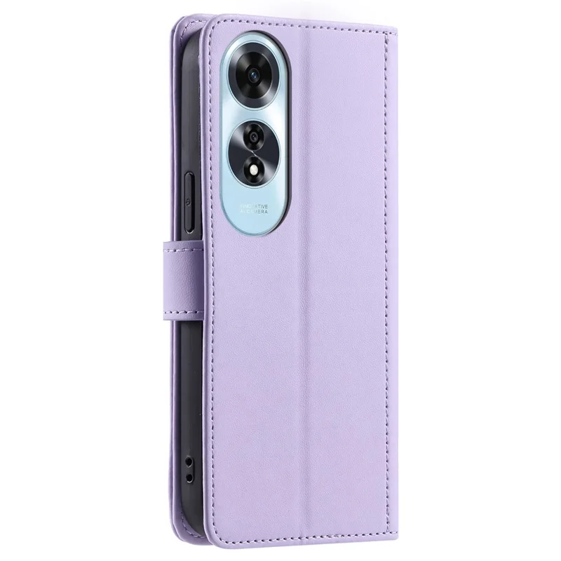 For Oppo A60 4G Wallet Case Rhombus Grid PU Leather Phone Cover - Purple