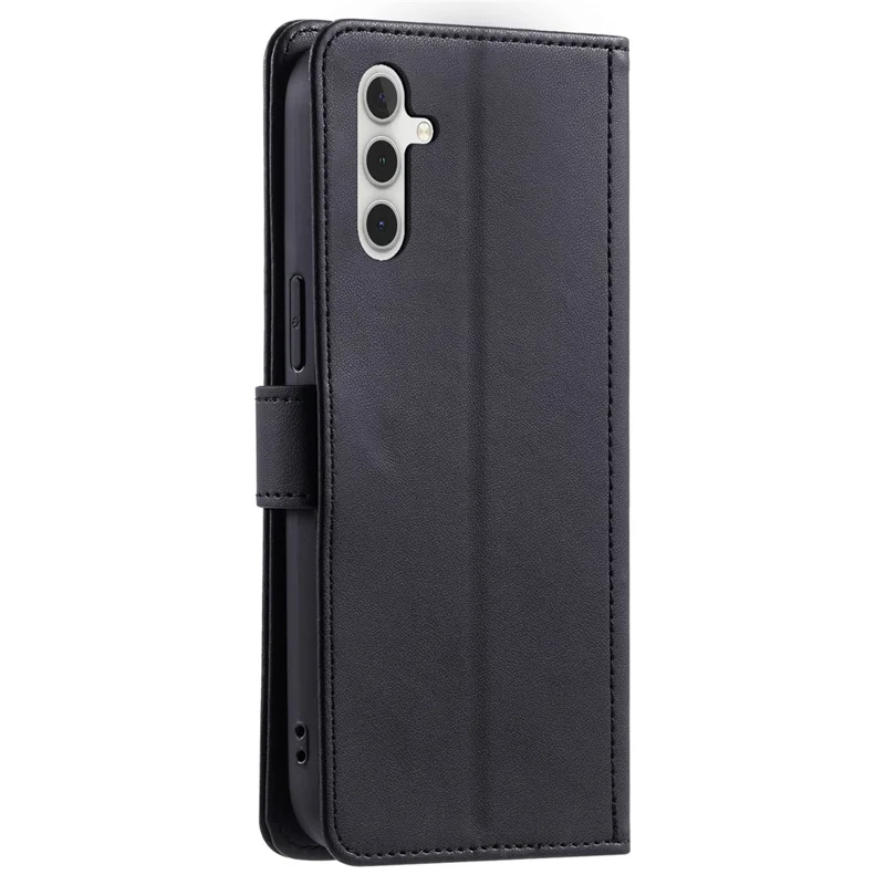 For Samsung Galaxy A36 5G Wallet Case Rhombus Grid PU Leather Phone Cover - Black