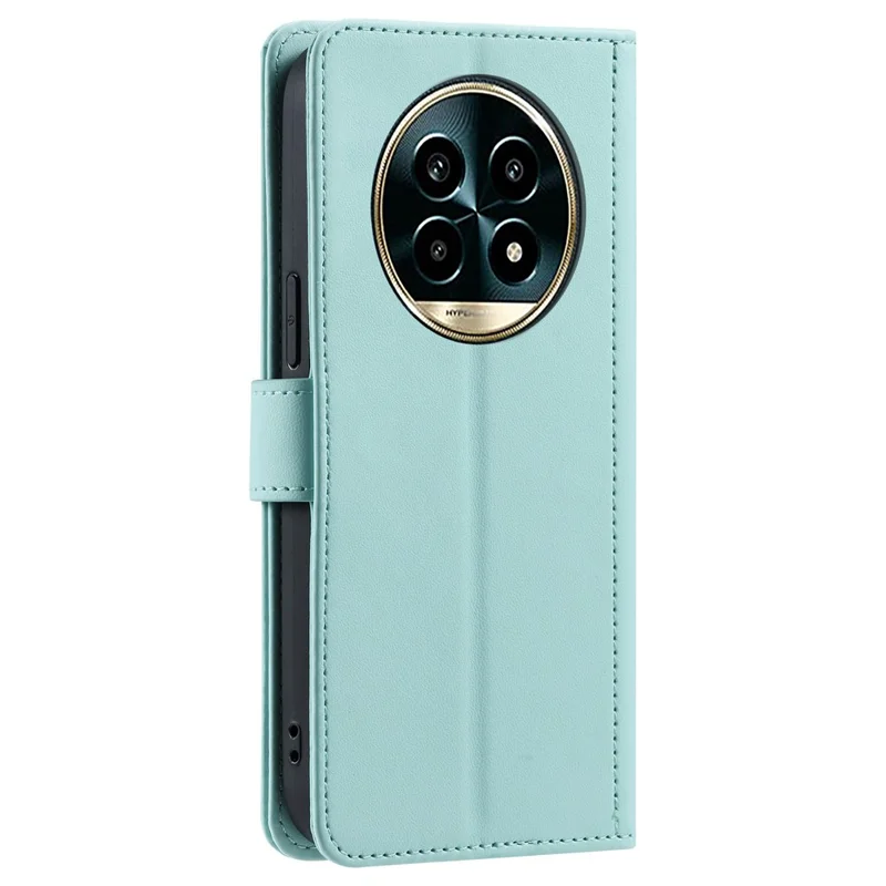 For Realme 13 Pro 5G (Global) / 13 Pro+ 5G (Global) Wallet Case Rhombus Grid PU Leather Phone Cover - Mint Green
