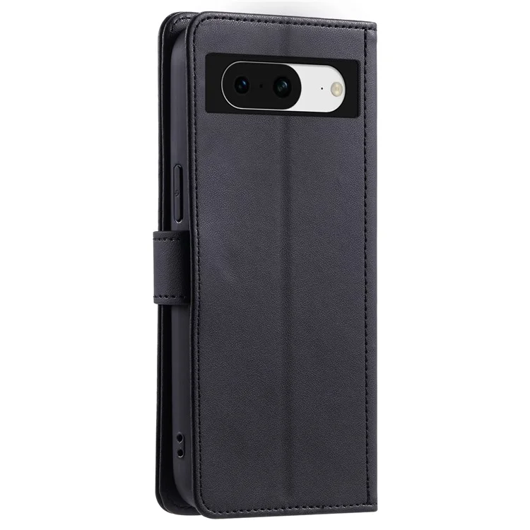 For Google Pixel 8 Wallet Case Rhombus Grid PU Leather Phone Cover - Black