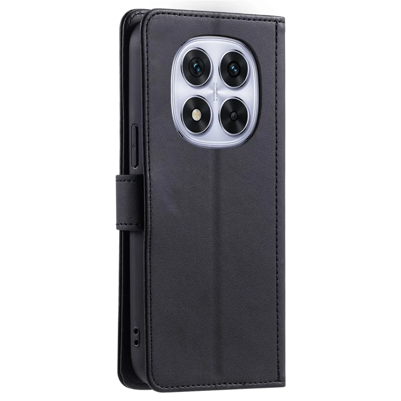 Custodia portafoglio per Xiaomi Redmi Note 14 Pro+ 5G / Note 14 Pro 5G, in pelle PU con motivo a rombi - Nero
