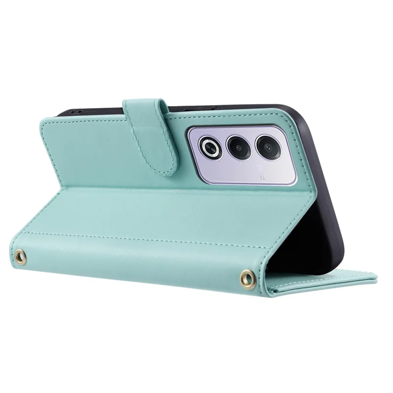 Funda de cuero para Oppo A80 5G / K12x 5G (India) / A3 Pro (Global) 5G / A3 Pro (India) 5G / A3x 5G (China) Funda tipo cartera para teléfono - Verde menta
