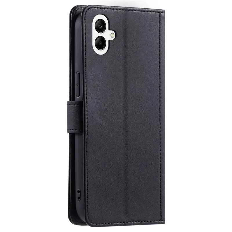 For Samsung Galaxy A06 4G Wallet Case Rhombus Grid PU Leather Phone Cover - Black