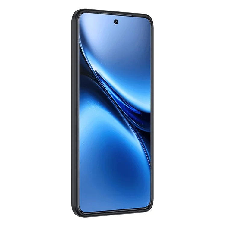 Для vivo X200 Pro mini 5G чехол с текстурой личи TPU гибкий чехол для телефона, черный