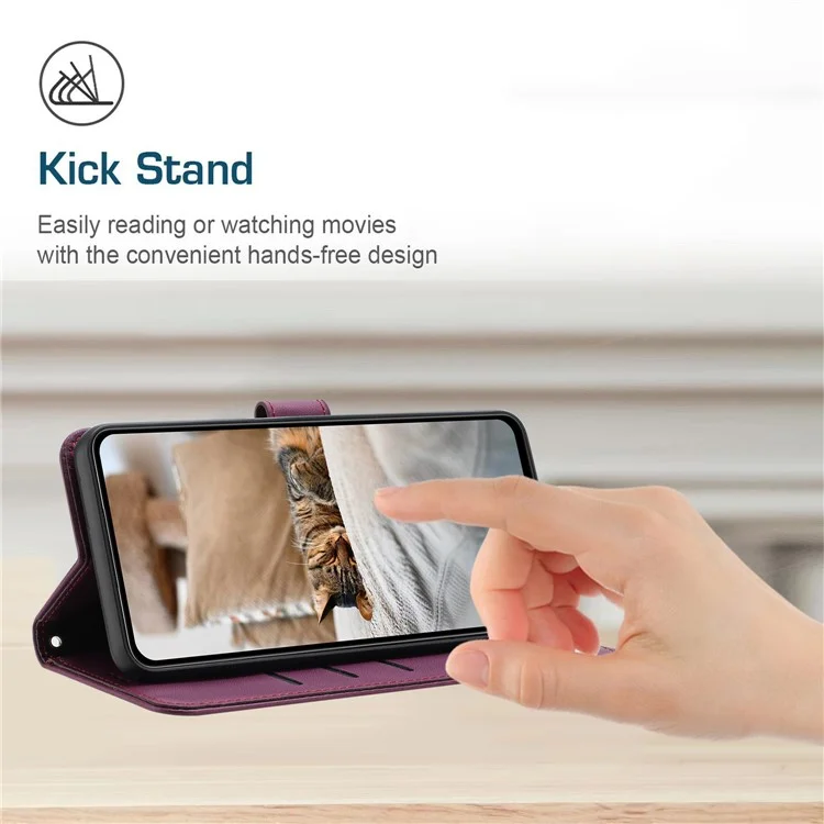 For TECNO Spark Go 2025 / Spark Go 1 / Pop 9 4G Case with Strap Cats Imprint Leather Wallet Phone Cover - Wine Red