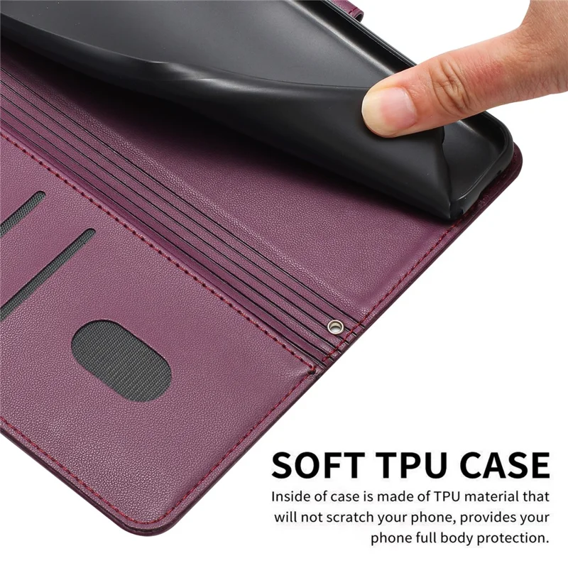 Cats Imprint Leather Case For TECNO Spark Go 2023 4G  /  Pop 7 Pro 4G  /  Pop 7  /  Infinix Smart 7 (India) 4G  /  Smart 7  /  Smart 7 HD - Wine Red