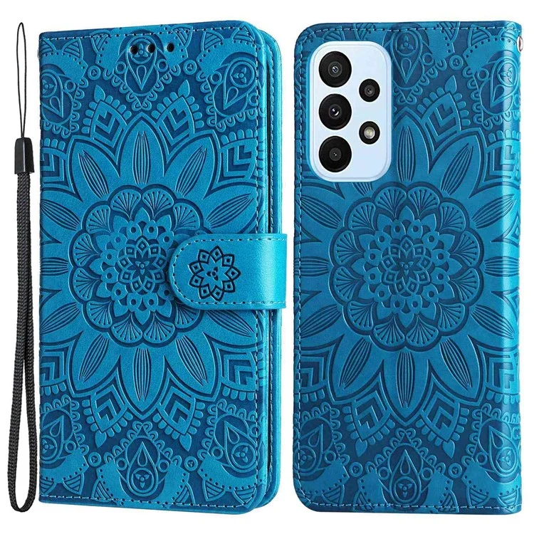 Per Samsung Galaxy F23 5G / M23 5G / M13 4G / A23 5G / Custodia Per Telefono in Pelle 4G PU Surafimento Stand Magnetico Coperchio Magnetico Magnetic - Blu
