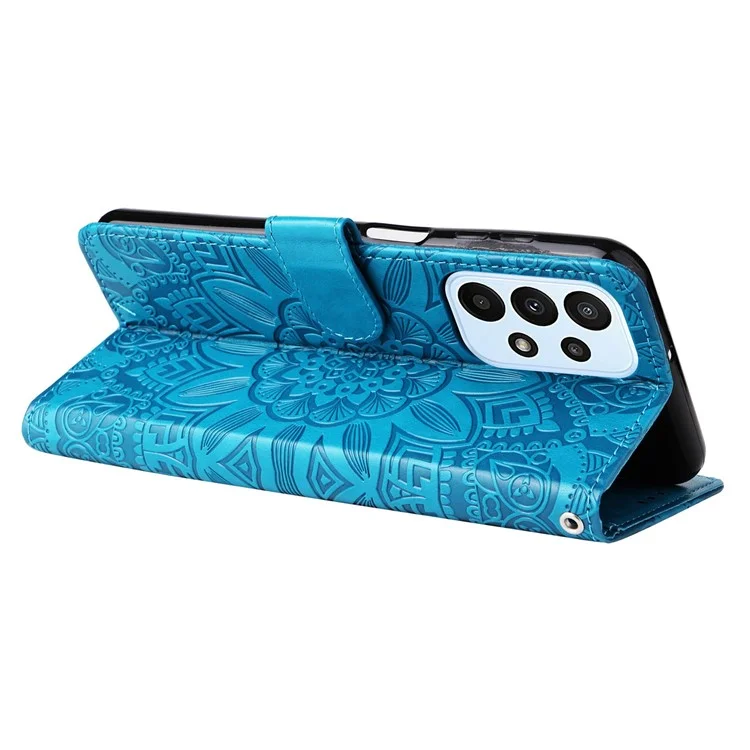 Per Samsung Galaxy F23 5G / M23 5G / M13 4G / A23 5G / Custodia Per Telefono in Pelle 4G PU Surafimento Stand Magnetico Coperchio Magnetico Magnetic - Blu
