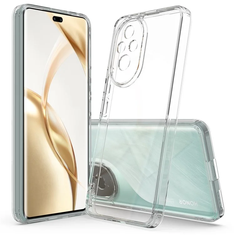 For Honor 200 Pro 5G Clear Phone Case TPU+Acrylic Shockproof Phone Back Cover