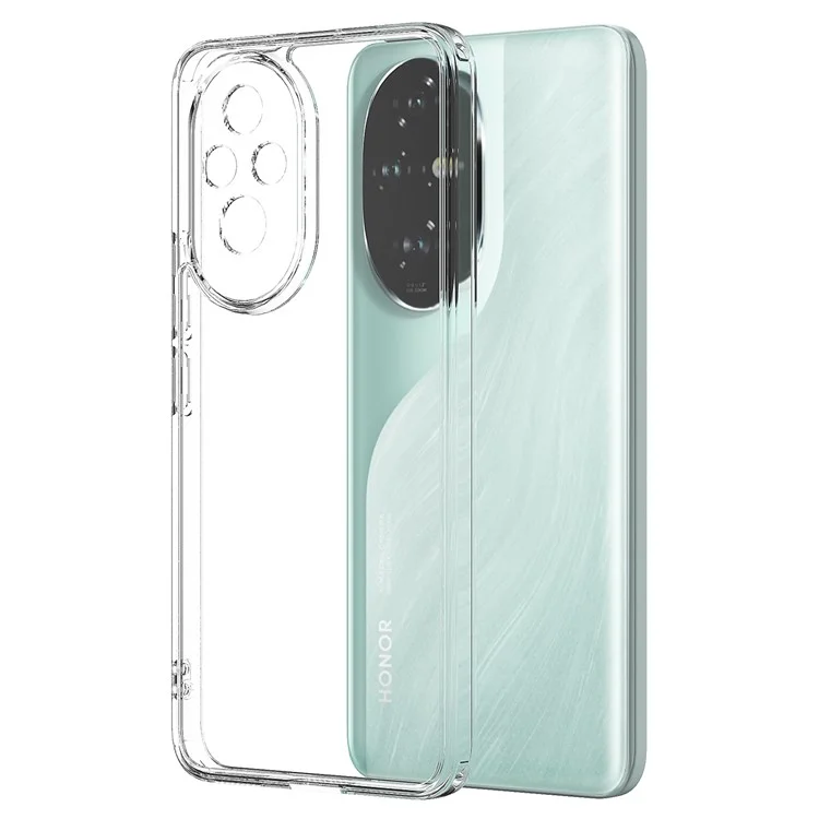For Honor 200 Pro 5G Clear Phone Case TPU+Acrylic Shockproof Phone Back Cover