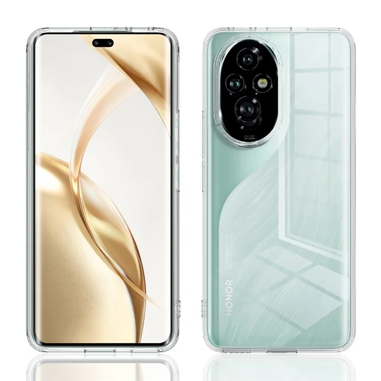 For Honor 200 Pro 5G Clear Phone Case TPU+Acrylic Shockproof Phone Back Cover