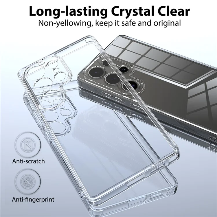 Для Samsung Galaxy S25 Ultra Clear Phone Case TPU+Acrylic Shockproof Phone Back Cover