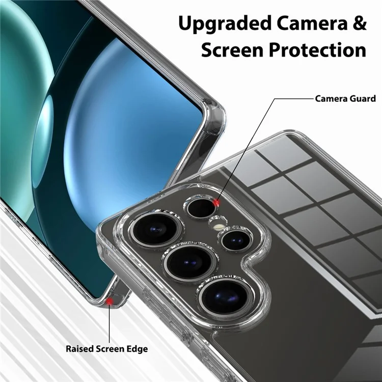 Для Samsung Galaxy S25 Ultra Clear Phone Case TPU+Acrylic Shockproof Phone Back Cover