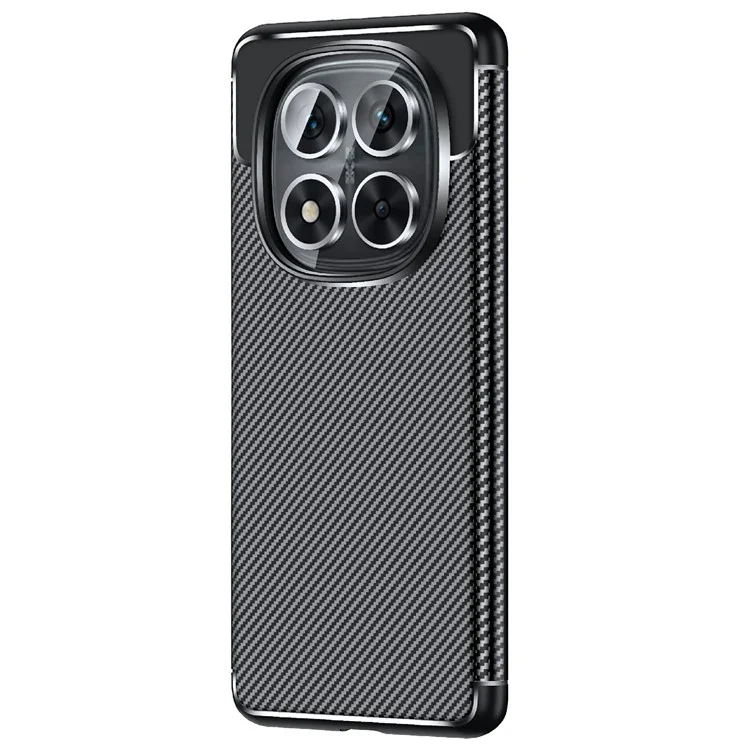 For Xiaomi Redmi Note 14 Pro 5G / Poco X7 5G Case Carbon Fiber Texture TPU Phone Cover Heat Dissipation