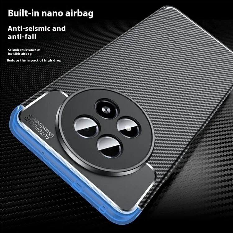 For Realme 13 5G Case Carbon Fiber Texture TPU Phone Cover Heat Dissipation