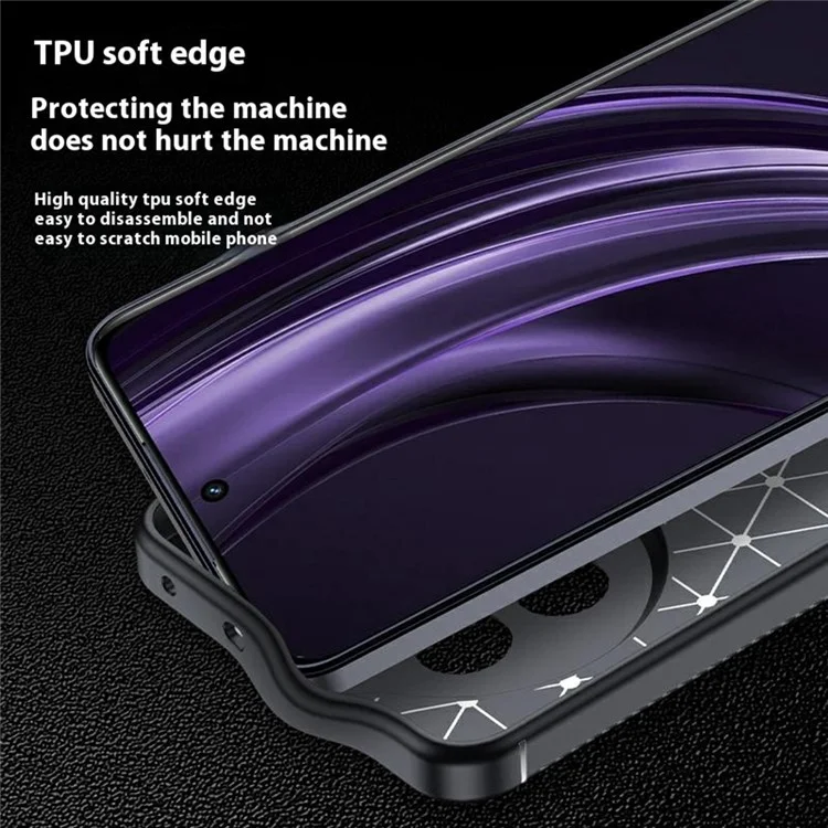 For Realme 13 5G Case Carbon Fiber Texture TPU Phone Cover Heat Dissipation