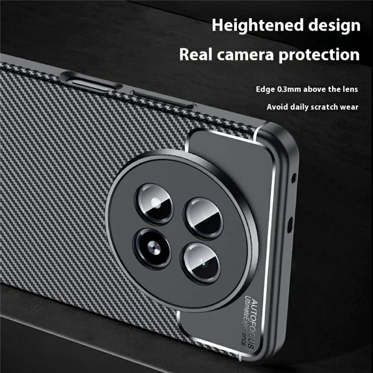 For Realme 13 5G Case Carbon Fiber Texture TPU Phone Cover Heat Dissipation