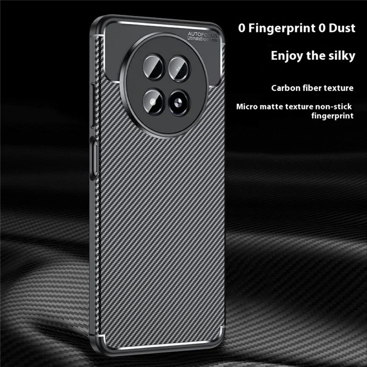 For Realme 13 5G Case Carbon Fiber Texture TPU Phone Cover Heat Dissipation
