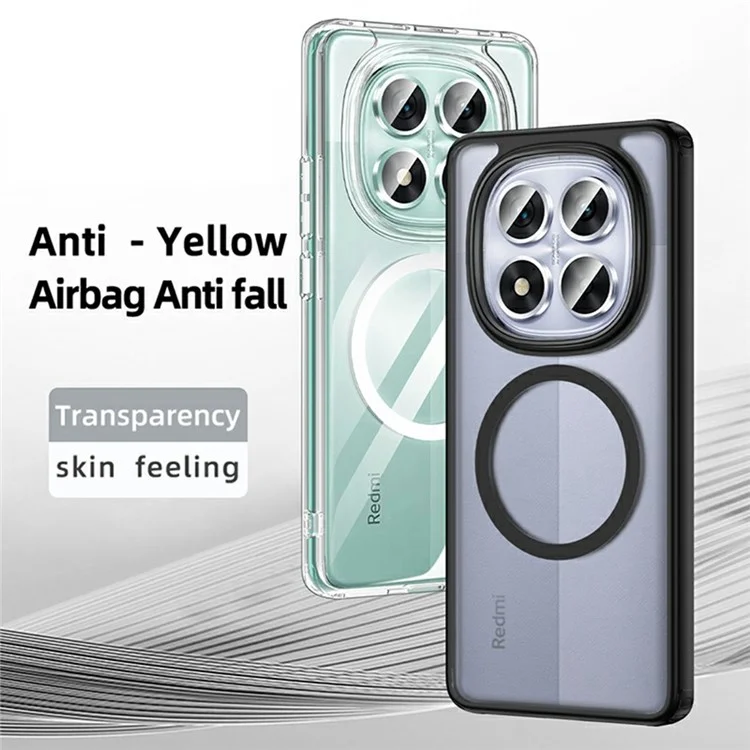 Wholesale purchase for Xiaomi Redmi Note 14 Pro 5G case, compatible with MagSafe, with scratch-resistant PC+TPU coating - transparent
