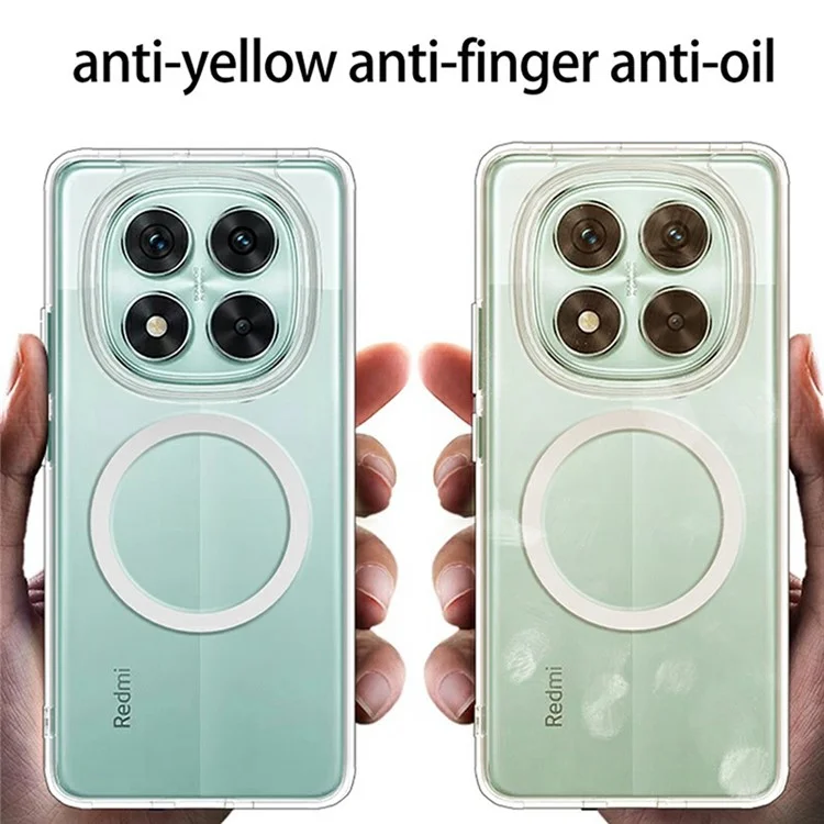 Wholesale purchase for Xiaomi Redmi Note 14 Pro 5G case, compatible with MagSafe, with scratch-resistant PC+TPU coating - transparent