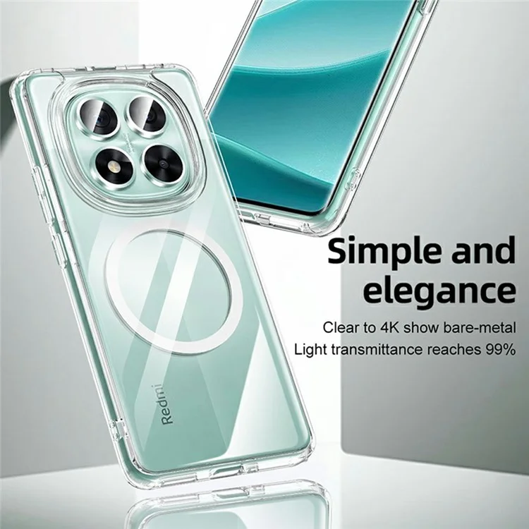 Wholesale purchase for Xiaomi Redmi Note 14 Pro 5G case, compatible with MagSafe, with scratch-resistant PC+TPU coating - transparent