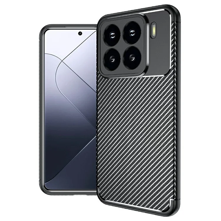Per Xiaomi 15 Pro Case Carbon Fiber Texture TPU Phone Cover Heat Dissipation