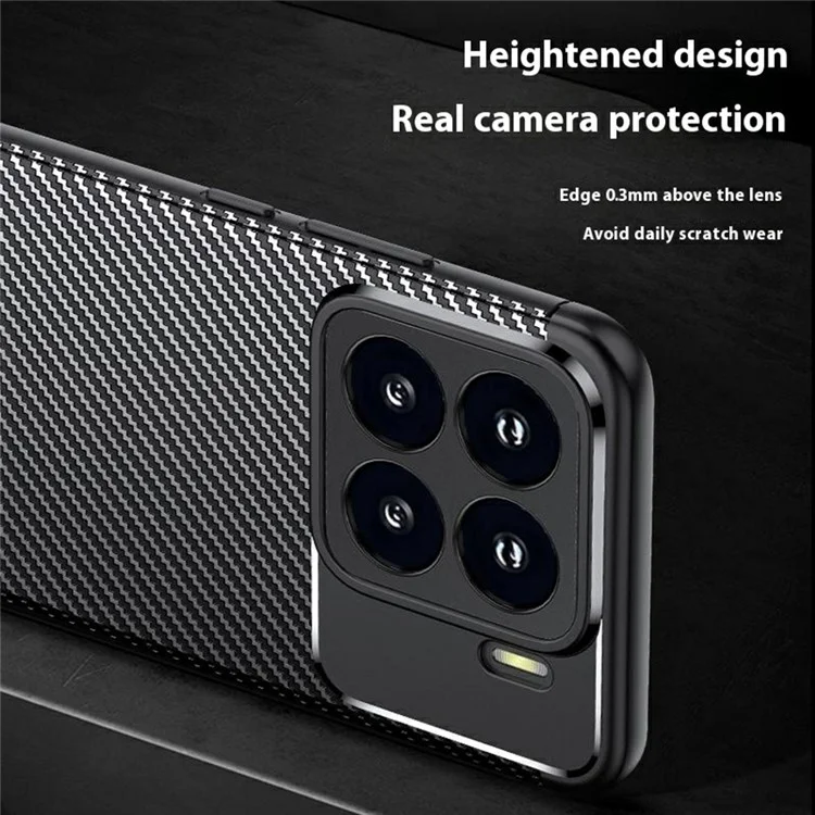 Per Xiaomi 15 Pro Case Carbon Fiber Texture TPU Phone Cover Heat Dissipation