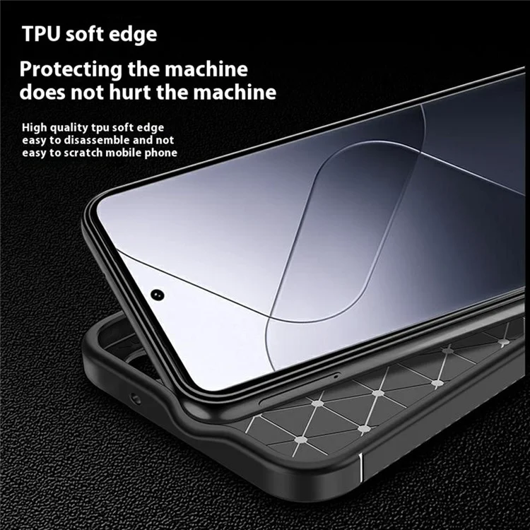Per Xiaomi 15 Case Carbon Fiber Texture TPU Phone Cover Heat Dissipation