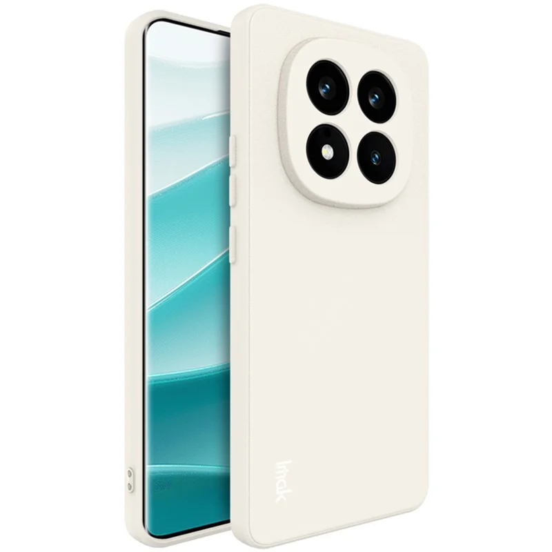 IMAK UC-4 Series for Xiaomi Redmi Note 14 Pro+ 5G TPU Case Soft Phone Cover Straight Edge - White