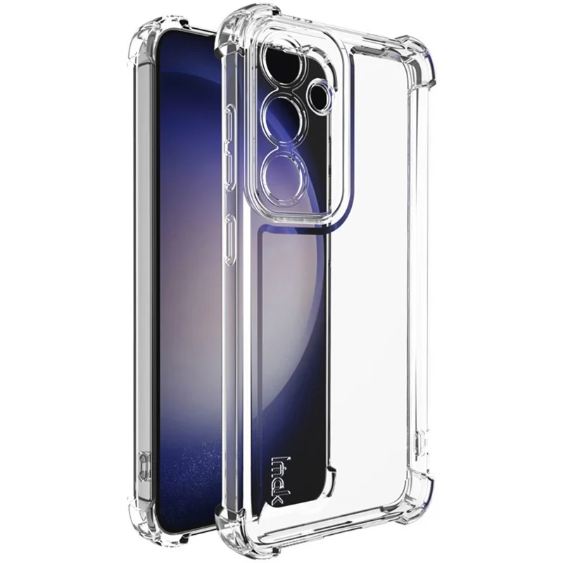 IMAK UX-4 Series for Samsung Galaxy S24+ Case Straight Frame Four Corner Shockproof Clear TPU Cover
