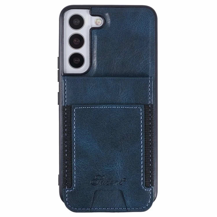 SUTENI H17 For Samsung Galaxy S22 5G Case Compatible with MagSafe Card Holder Kickstand Phone Cover - Blue