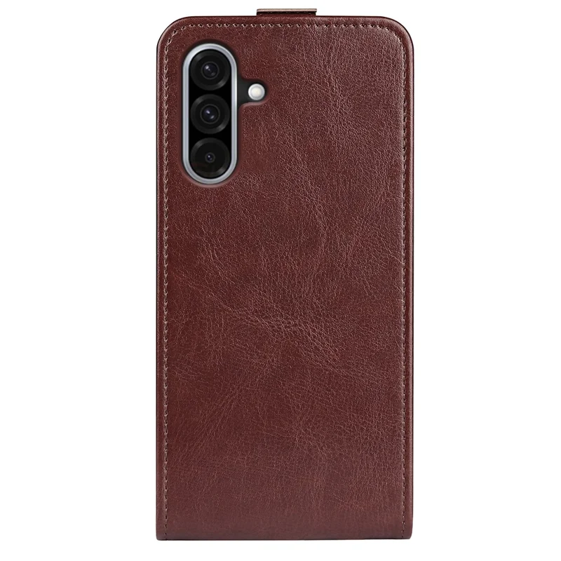 For Samsung Galaxy A36 5G / A56 5G Case with Card Slots Vertical Flip Leather Phone Cover - Brown